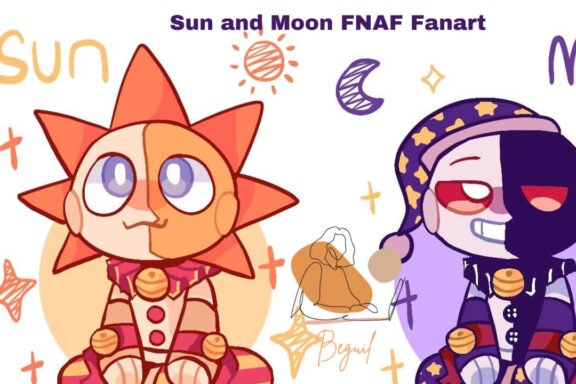 Sun and Moon FNAF fanart