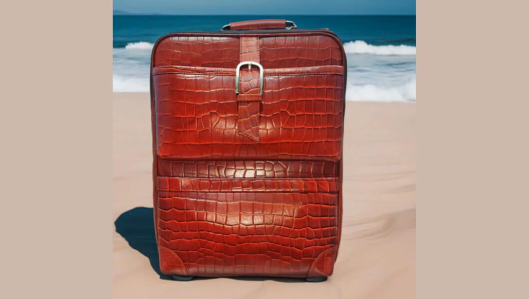 Crocodile Texture Trolley Bag